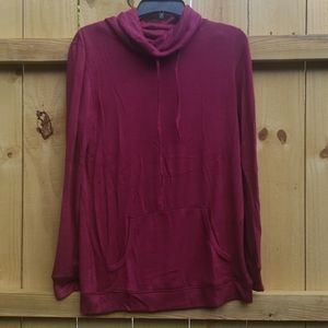 Lightweight cowl neck shirt